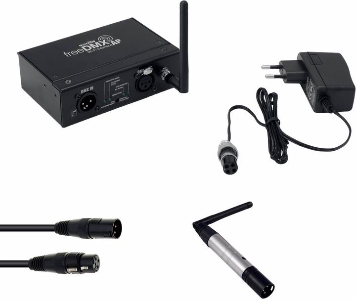 Produktbild Eurolite Set freeDMX AP Wi-Fi Interface + QuickDMX Funksender + DMX Kabel