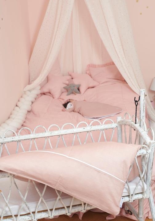 Actual product image nordic coast company Baby bedding old pink