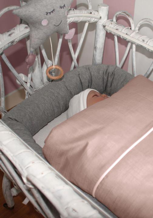 Actual product image nordic coast company Baby bedding old pink