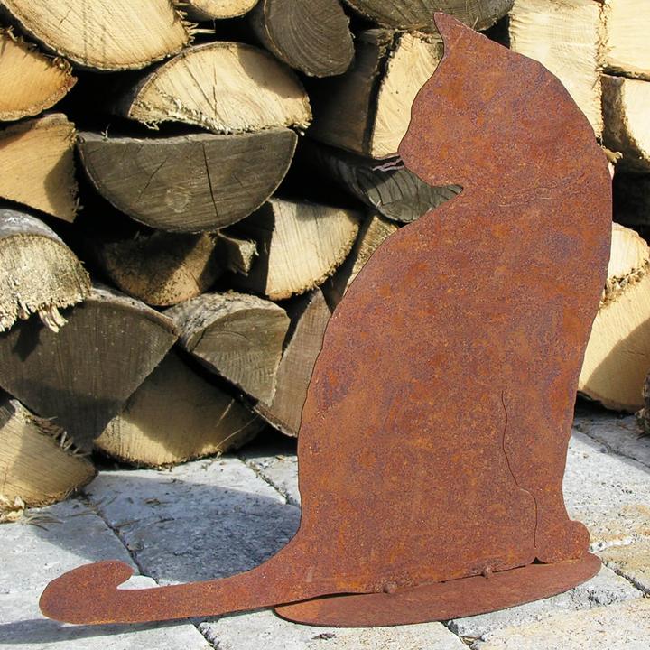 Produktbild Badeko H.G. 0947-3 metallkatze Tom, sitzend 30 x 30 cm, rostfarbend (30 x 30 cm)