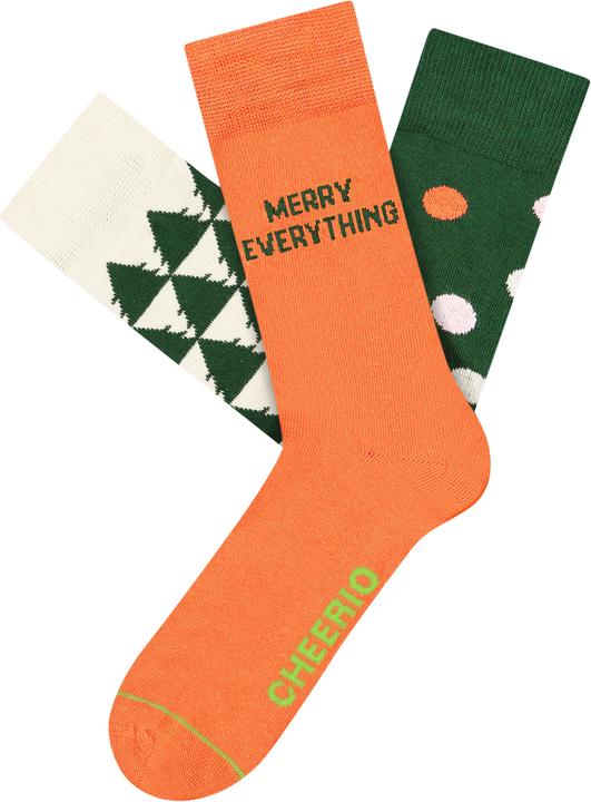 Cheerio Unisex TREES & BALLS Socken in box 3p (3er Pack, 41, 46)