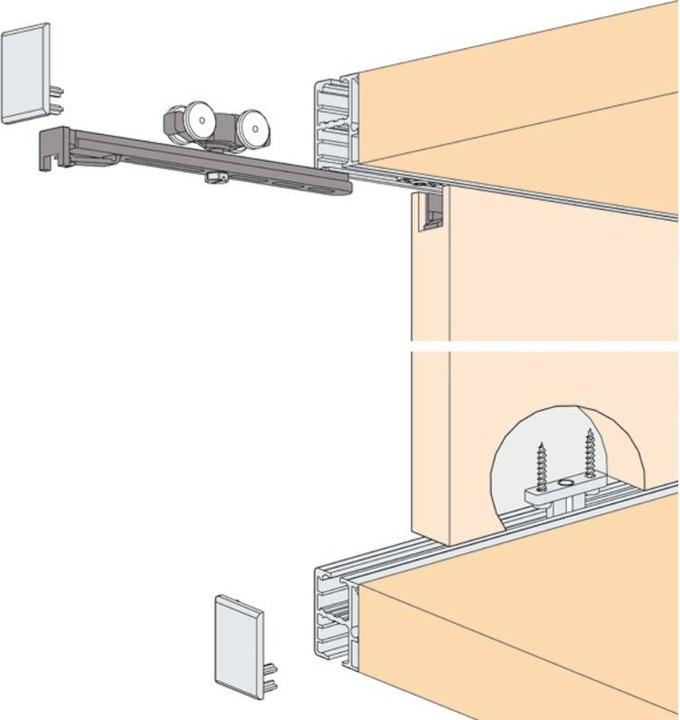 Actual product image HAWA Sliding door fittings -REGAL C 16 HM, Inslide