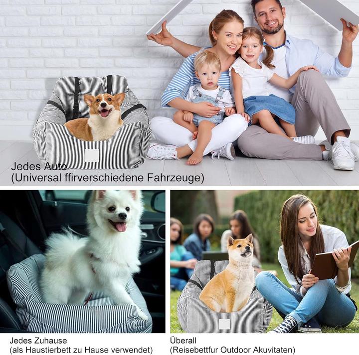 Image du produit Caliyo Hundeautositz mit Sicherheitsgurten (Chien, Chat, Lavable)