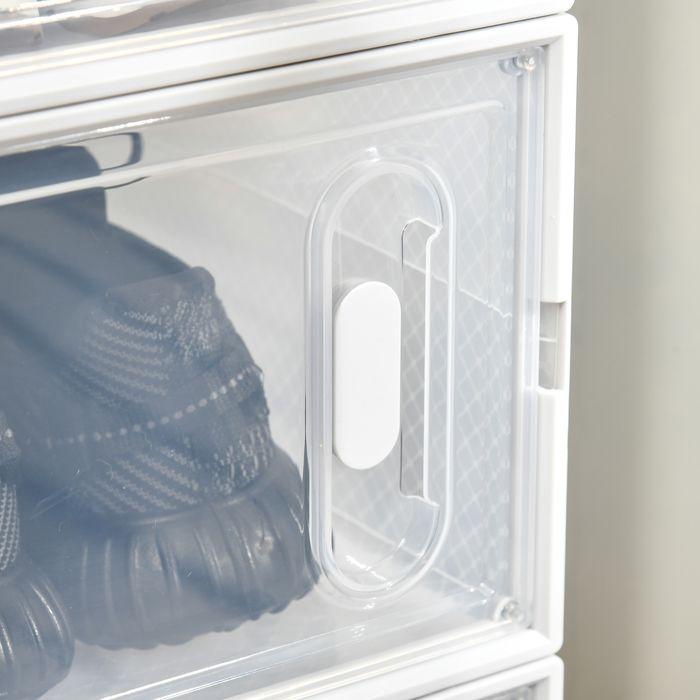 Produktbild Swisshandel24 Schuhschrank DIY Steckregal mit 8 Fächern rechteckiges Schuhablage Aufbewahrungsregal mit Lüftungsöf