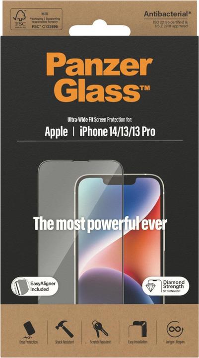 Produktbild PanzerGlass Ultra-Wide Fit (1 Stück, Apple iPhone 13, Apple iPhone 14, Apple iPhone 13 Pro)