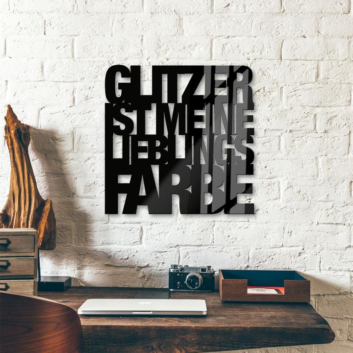Immagine prodotto Trenddeko Il glitter è il mio colore preferito (40 x 40 cm)