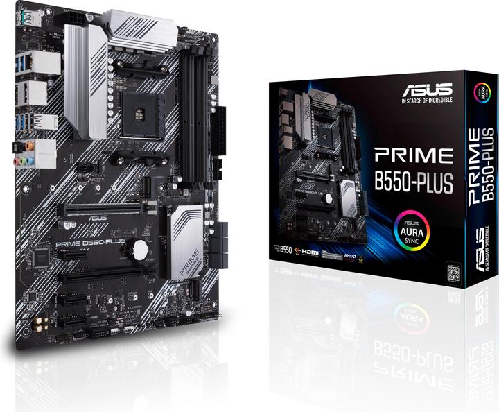 Actual product image ASUS PRIME B550-PLUS (AM4, AMD B550, ATX)