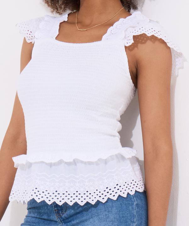 Produktbild Joe Browns Slim Fit Frilly Broderie Peplum Top (14)