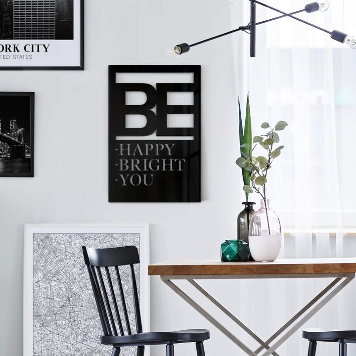 Immagine prodotto Trenddeko Sii felice, sii brillante, sii te stesso (40 x 60 cm)