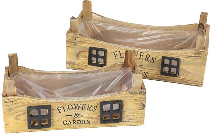 Actual product image Natura Punto Decorative wooden boxes Flowers & Garden, set of 2
