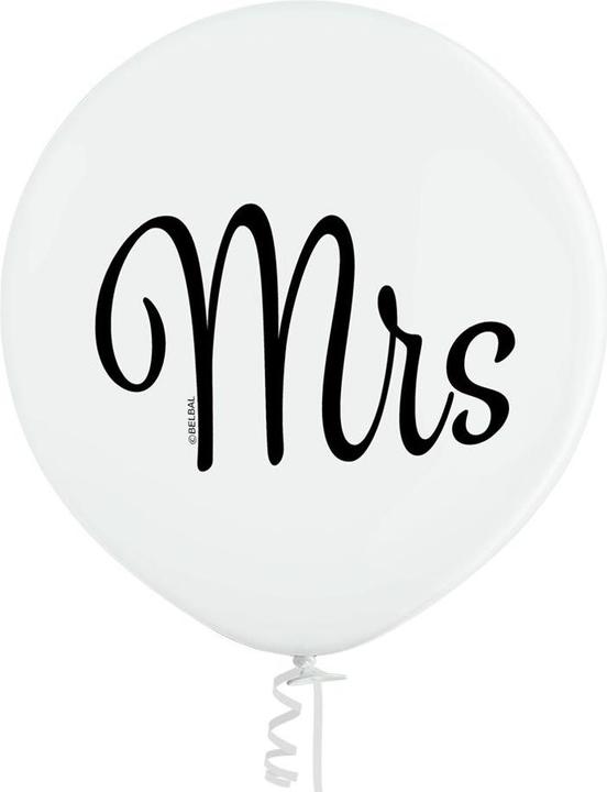 Image du produit Belbal Ballon Mr & Mrs or/noir/blanc, Ø 30 cm, 50 pièces