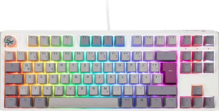Produktbild Ducky One 3 Mist Grey TKL Gaming Tastatur, RGB LED - MX-Blue (DE, Kabelgebunden)