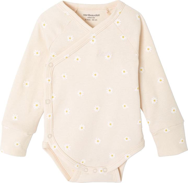 Produktbild Vertbaudet Bio-Kollektion: Mitwachsender Baby Wickelbody mit Gänseblümchen (62)