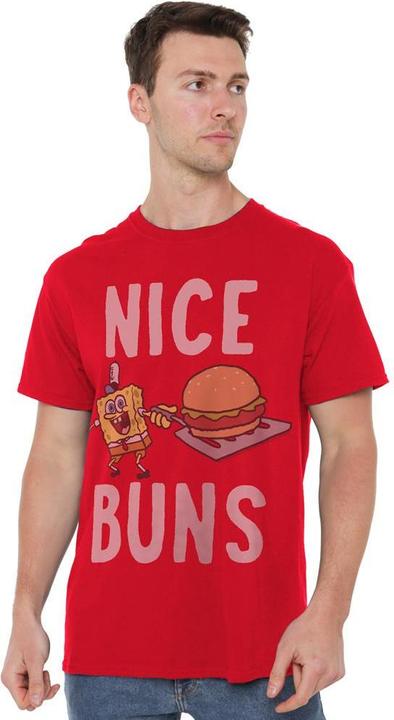 Actual product image Spongebob Squarepants Mens Nice Buns T-Shirt (4XL)