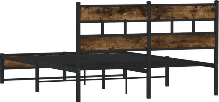 Image du produit VidaXL Lit métallique Lit sommier à lattes Cadre de lit double sans matelas 140x200cm (140 x 200)