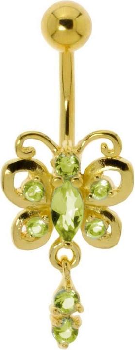 Produktbild Bijouteria Bauchpiercing (Messing, PVD Beschichtung (goldfarbig), Kristall, Chirurgenstahl 316L)