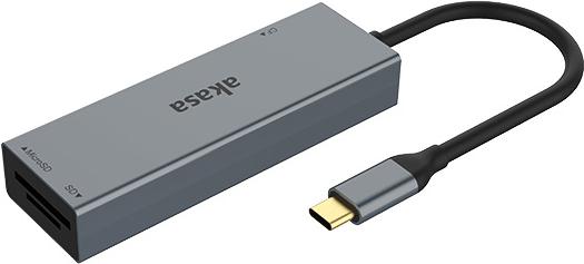 Produktbild Akasa USB 3.2 Gen1 Type-C 3-in-1 Card Reader (USB 2.0)