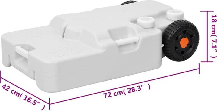 Immagine prodotto VidaXL Serbatoio d'acqua da campeggio con ruote 30 L Grigio