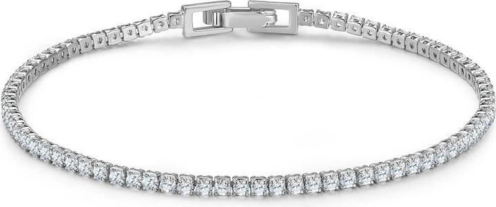 Actual product image Glanzstücke München Ladies Sterling Silver Zirconia Silver - 34416 (17 cm, Sterling Silver)