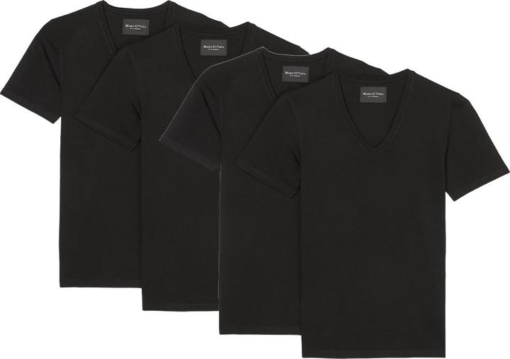 Produktbild Marc O'Polo 4er Pack Essentials Organic Cotton Unterhemd / Shirt Langarm (S)