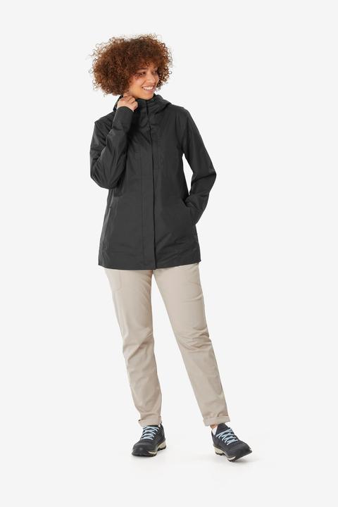Produktbild Quechua Wanderjacke Damen wasserdicht - NH500 schwarz (3XL)