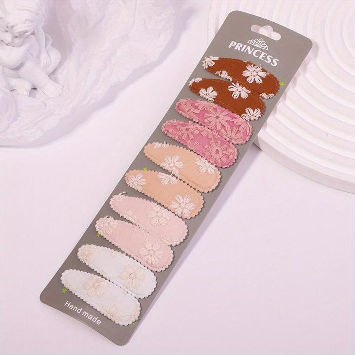 Actual product image Activity Board 10 Stück Baby gestreifte karierte florale Haarspangen, dekorativer Haarschmuck (10 pcs.)