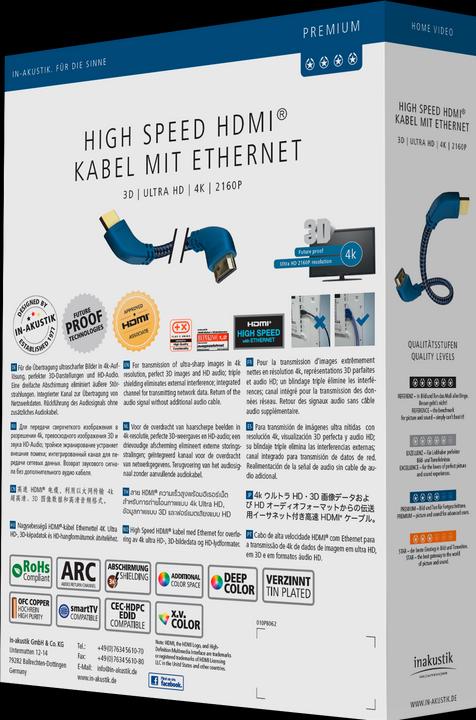 Actual product image Inakustik HDMI (Typ A) — HDMI (Typ A) (3 m, HDMI)