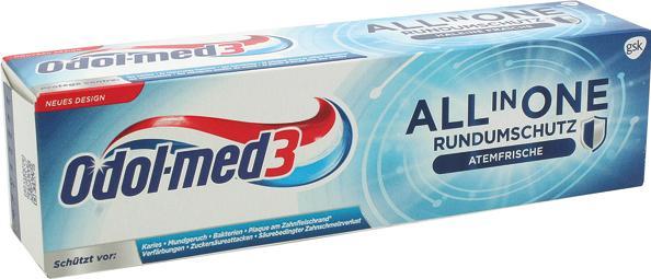 Produktbild Odol med 3 Med3 Zahncreme 75ml ALL-IN-ONE Schutz (75 ml)