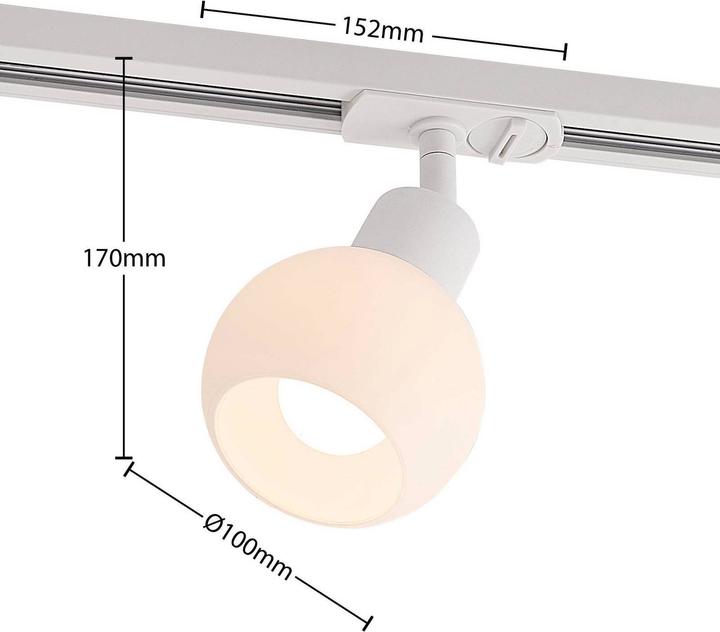 Produktbild Lindby Maart LED-Spot 1-Phasen-Schiene, weiss (470 lm, E14)