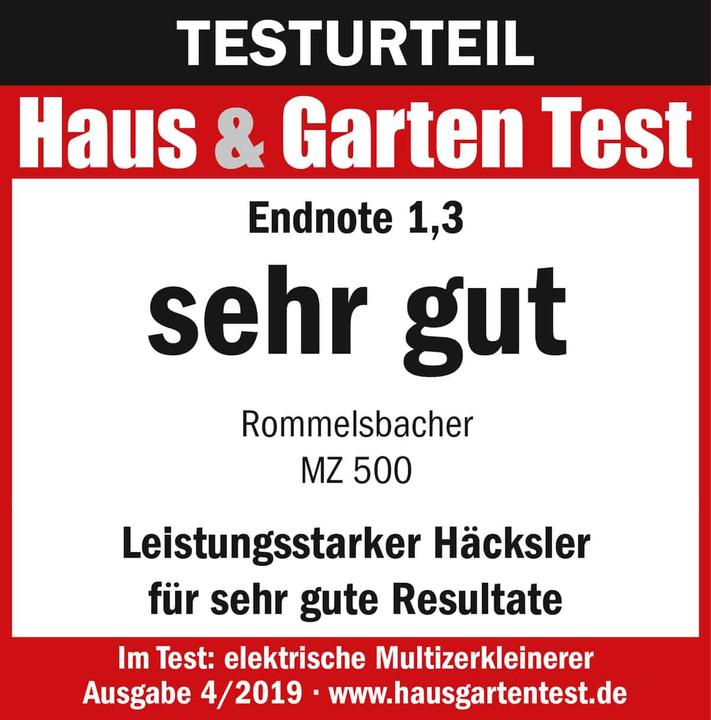 Nutritional values and ingredients Rommelsbacher MZ 500 (1500 ml, 500 W)