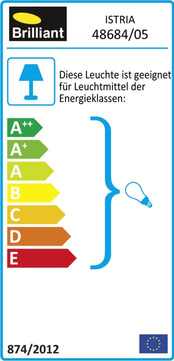 Energy Label Brilliant Istria (E27, IP23)