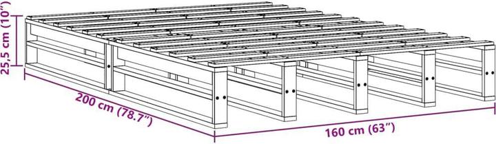 Immagine prodotto VidaXL Letto senza materasso 160x200 (160 x 200 cm)