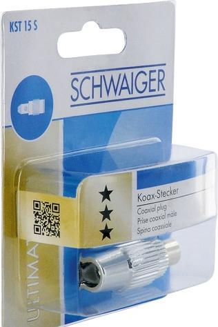 Produktbild Schwaiger Koax Stecker metallisiert, Innenleiter schraubbar (Stecker und Verbinder)