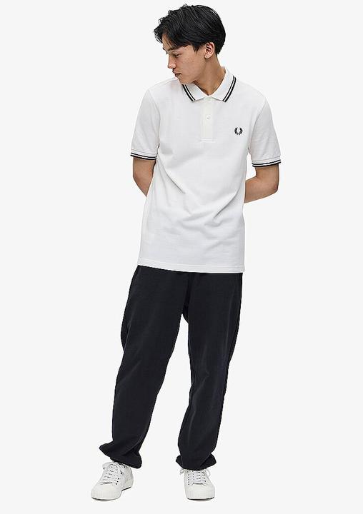 Image du produit Fred Perry Twin Tipped Polo Shirt Short Sleeve Snow White (M)