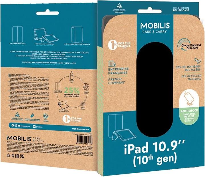 Image du produit Mobilis RE.LIFE CASE FOR IPAD 10.9IN (10TH GEN) - BLACK - 25PERC RECY (Ipad 10)