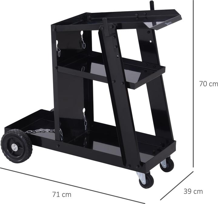Image du produit Durhand Chariot de soudage avec chaîne de sécurité (50 kg)