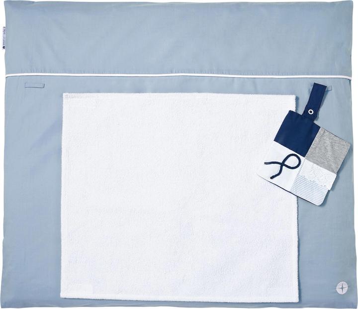 Actual product image nordic coast company Changing mat blue gray (70 x 80 cm)