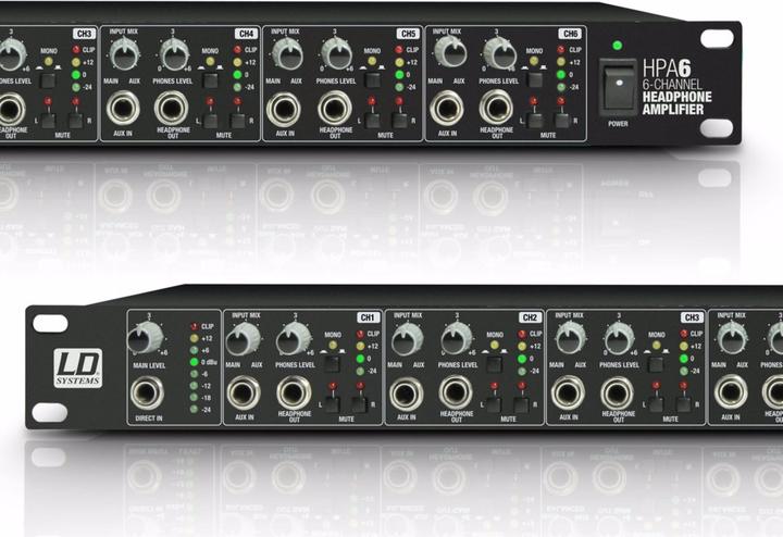 Produktbild LD Systems HPA 6 19" Kopfhörerverstärker