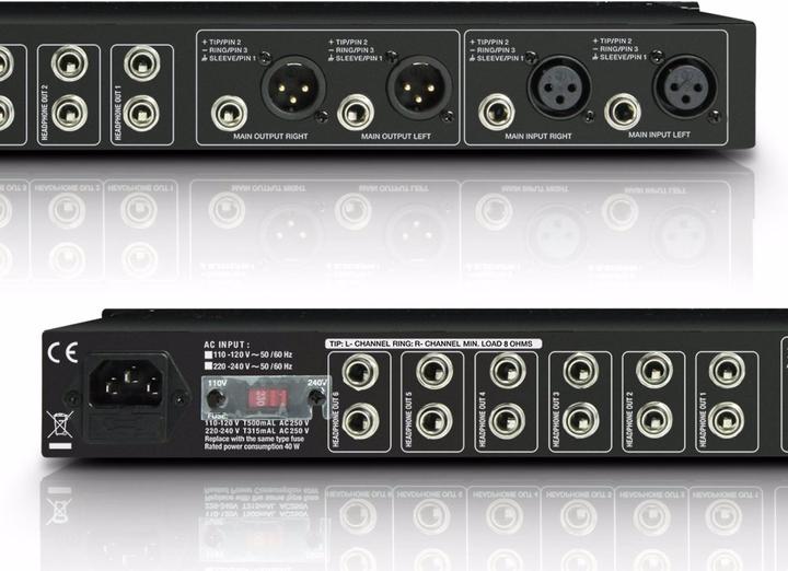 Produktbild LD Systems HPA 6 19" Kopfhörerverstärker