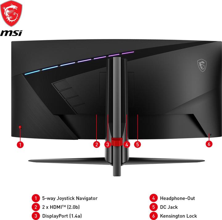Actual product image MSI MAG 345CQRDE (3440 x 1440 pixels, 34")