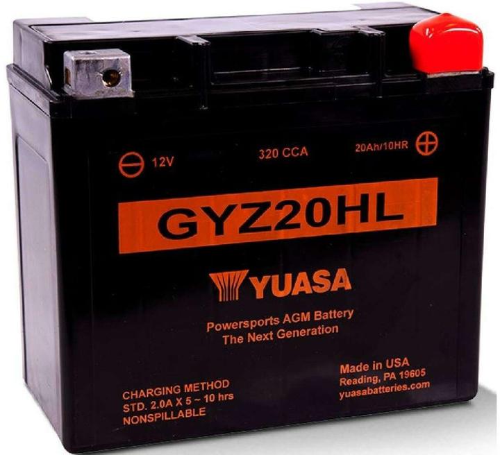 Actual product image Yuasa AGM Motorcycle Battery 12V 21.1Ah 320A (12 V, 21.10 Ah, 320 A)