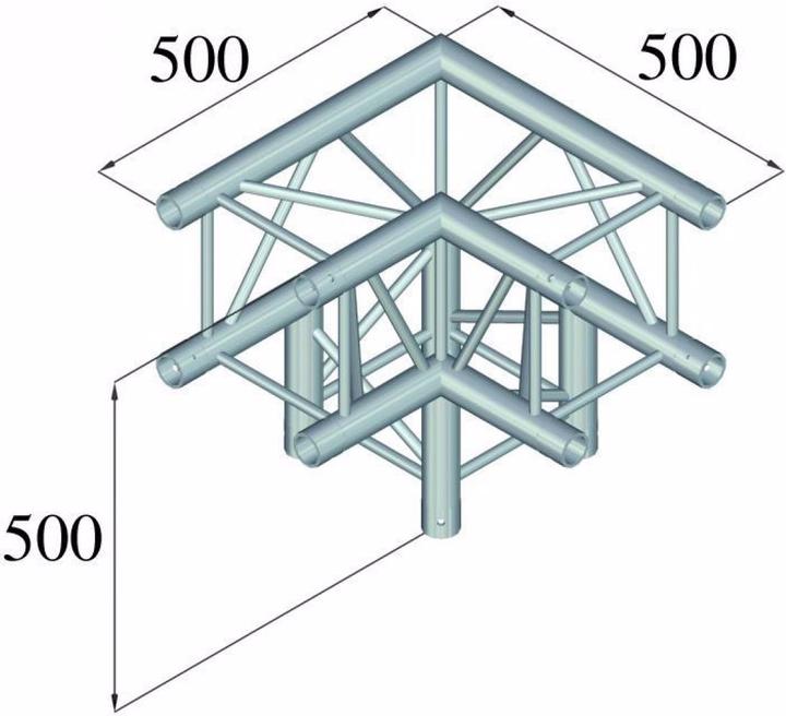 Actual product image Alutruss QUADLOCK 6082L-30 3-Way Corner 90°