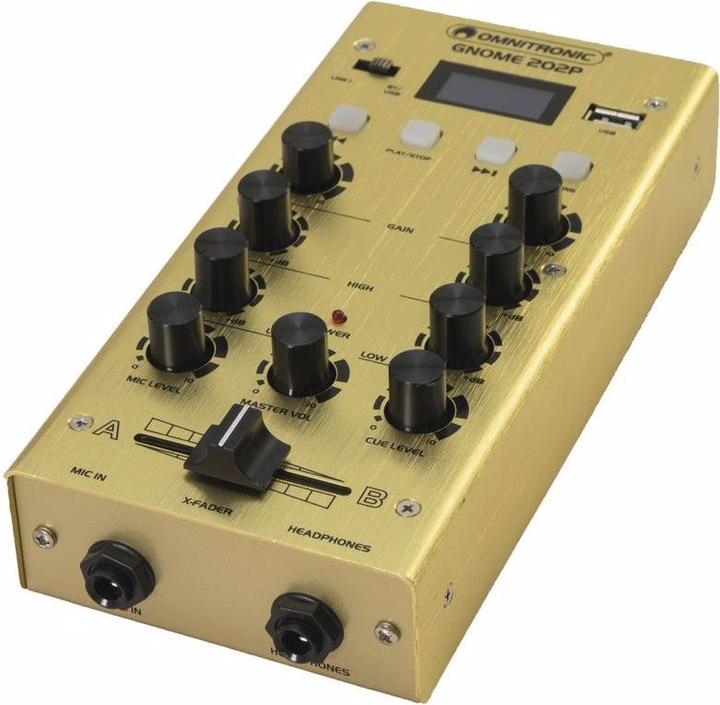 Image du produit Omnitronic GNOME-202P Mini-mixeur or (Studio et mixeur live)