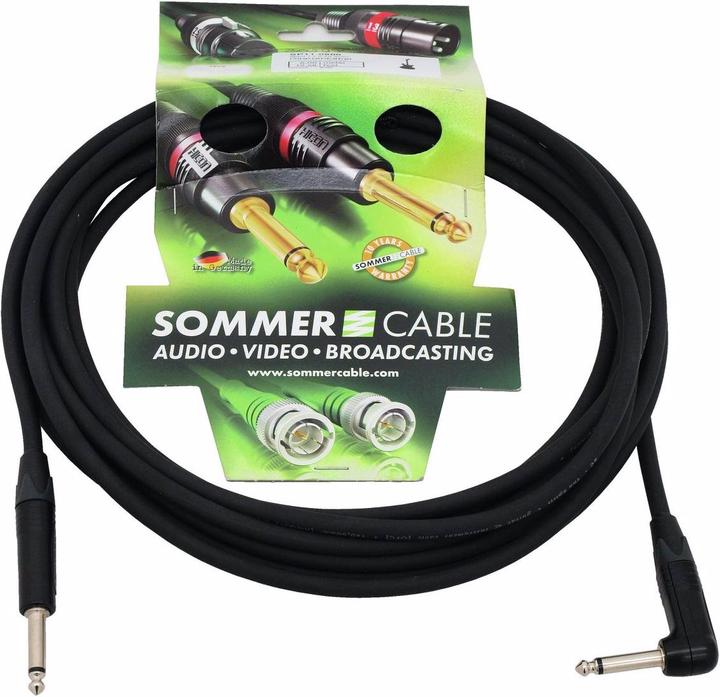 Immagine prodotto Sommer Cable Cavo jack 6.3 mono 1x 90° 6m sw Neutrik (6 m, 2,5 mm)
