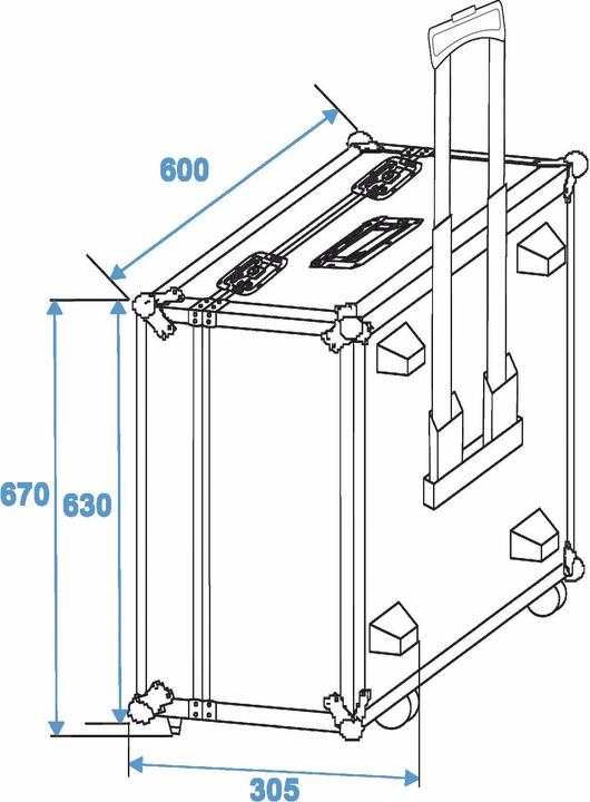 Actual product image Roadinger Flightcase 2x TS-150/TS-7/TS-255 (Accessories)