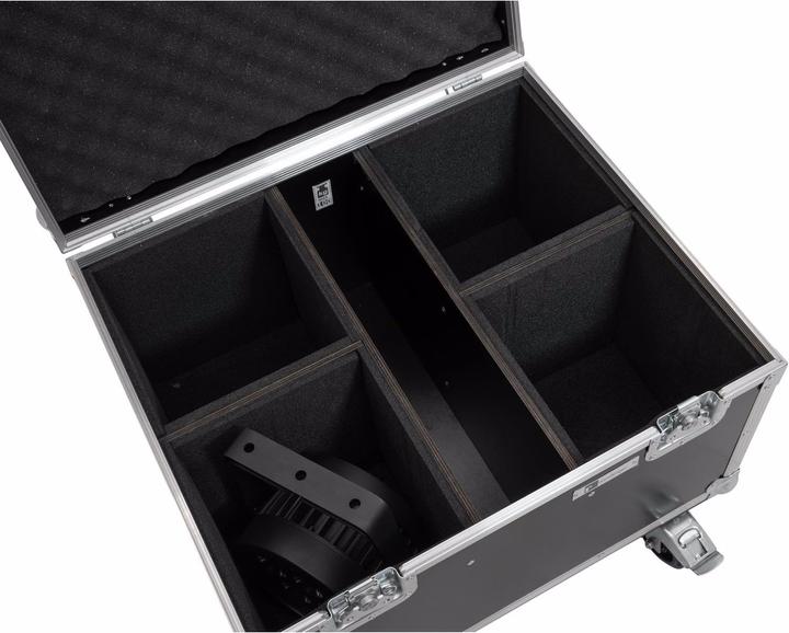 Actual product image Roadinger Flightcase 4x LED IP PAR 7x8W QCL/7x9W SCL with wheels (Accessories)