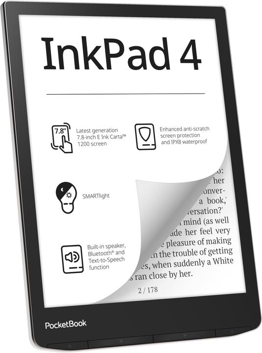 PocketBook InkPad 4 (7.80", 32 Go, Stardust Silver)