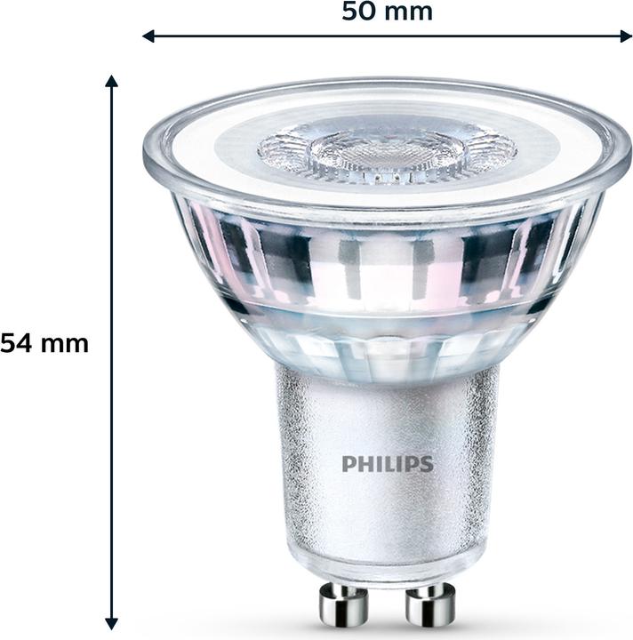 Actual product image Philips LED Classic (GU10, 4.60 W, 390 lm, 2 x, F)