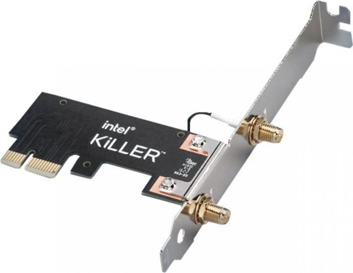 Actual product image Intel Killer Wi-Fi 6E AX1675, Interno, Wireless, PCI Express, WLAN, Wi-Fi 6E (802.11ax), 2400 Mbit/s (Mini PCI Express)