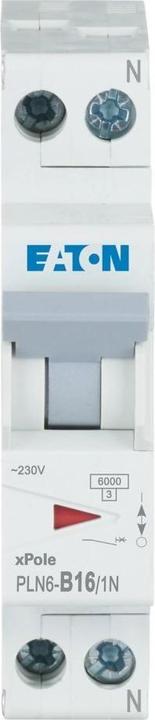 Produktbild Eaton PLN6-B16/1N-DE Leitungsschutzschalter 16A 1p+N Steckkl. B